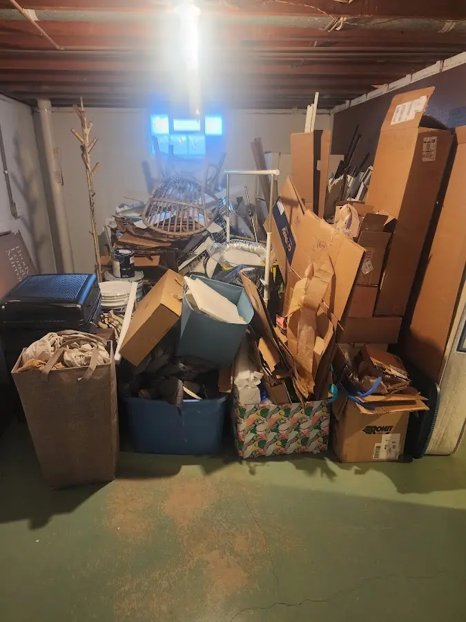 Roll-off dumpster container at job site for Construction Dumpster Rental in Brookville